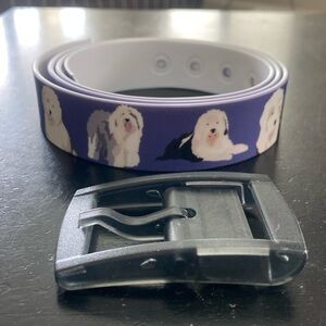 NIB C4 Olde English Sheepdog Print Belt